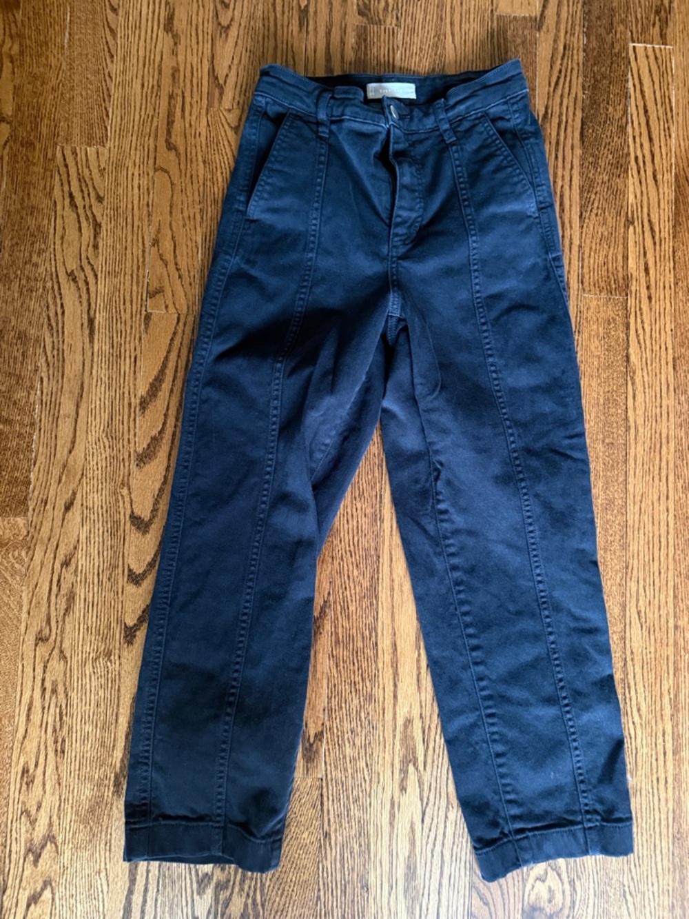 everlane black crop pants